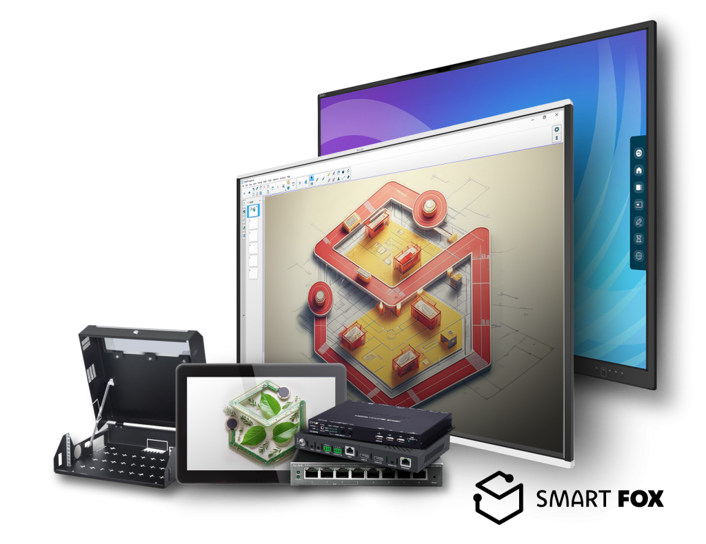 SmartFox Produktfamilie: Visualizer, Touchpanel, Display und Netzwerktechnik lassen sich modular ergänzen